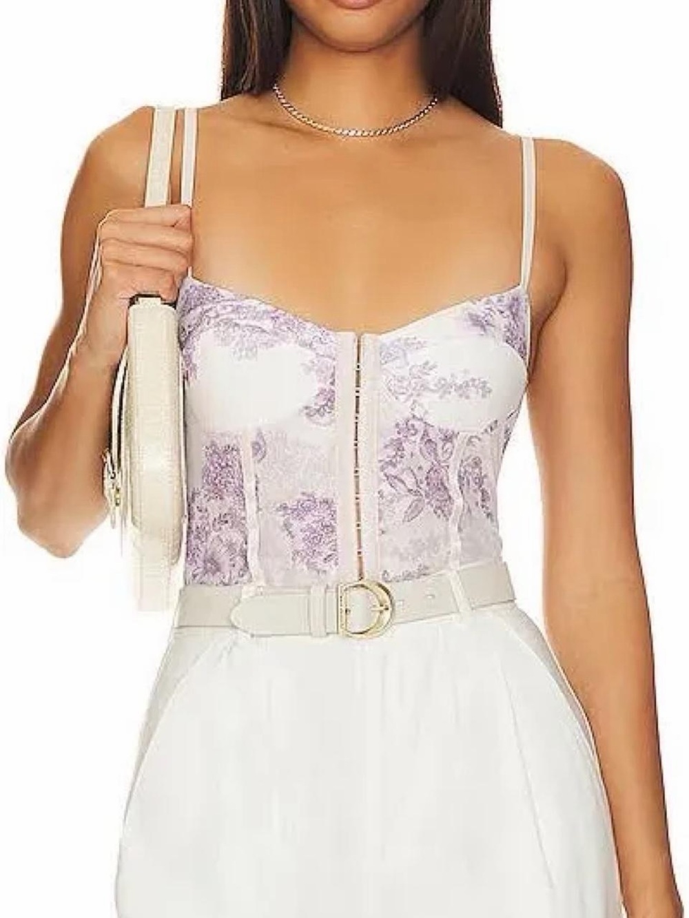 Free People Printed Night Rhythm Bodysuit.